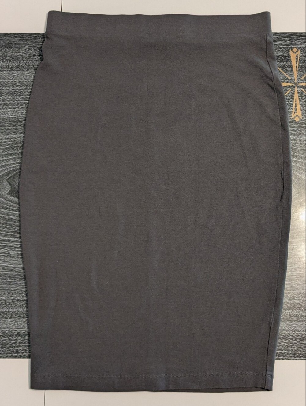 Universal Standard 2XS (Medium) Pencil Skirt Gray Jersey Stretch
